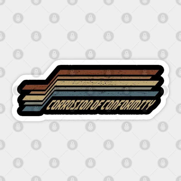 Corrosion of Conformity Stripes Sticker by orovein